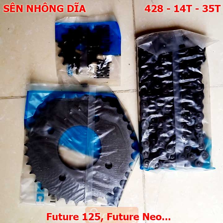 Sên nhông dĩa xe máy Future 125 Future Neo hàng KMC chất lượng