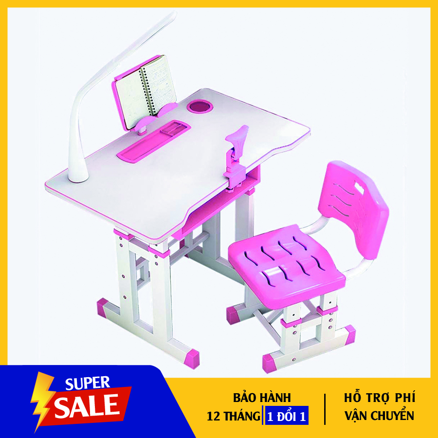 [FREESHIP MAX] Bộ Bàn Học Sinh Thông Minh Tăng Giảm Chiều Cao NK02 Chống Gù Lưng–Tặng Chống cằm