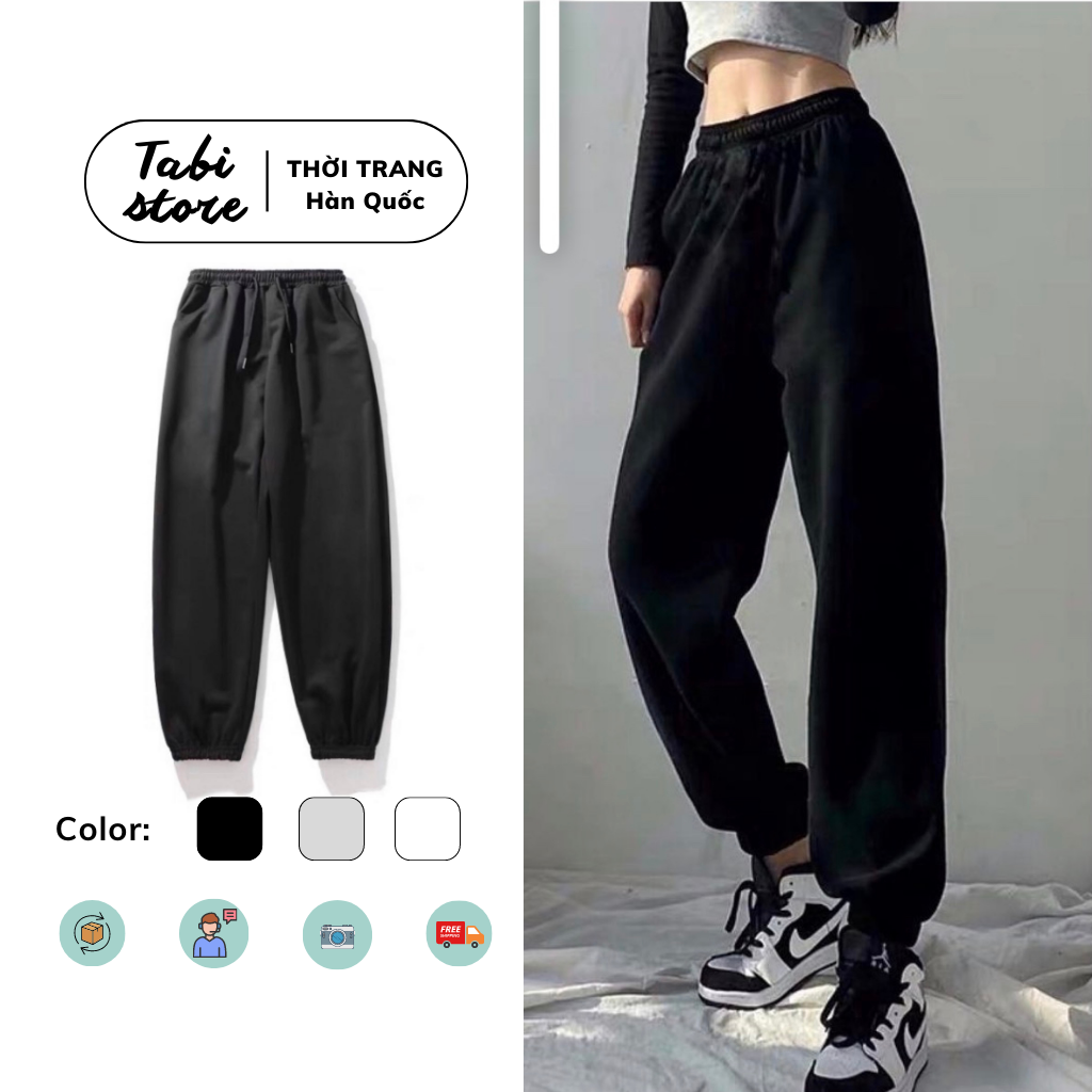 Quần jogger dưới 68kg tabistore - Trơn bó ống chun