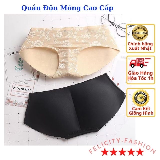 Combo 2 quần độn mông su mỏng mềm thật mông hoa văn cao cấp f188