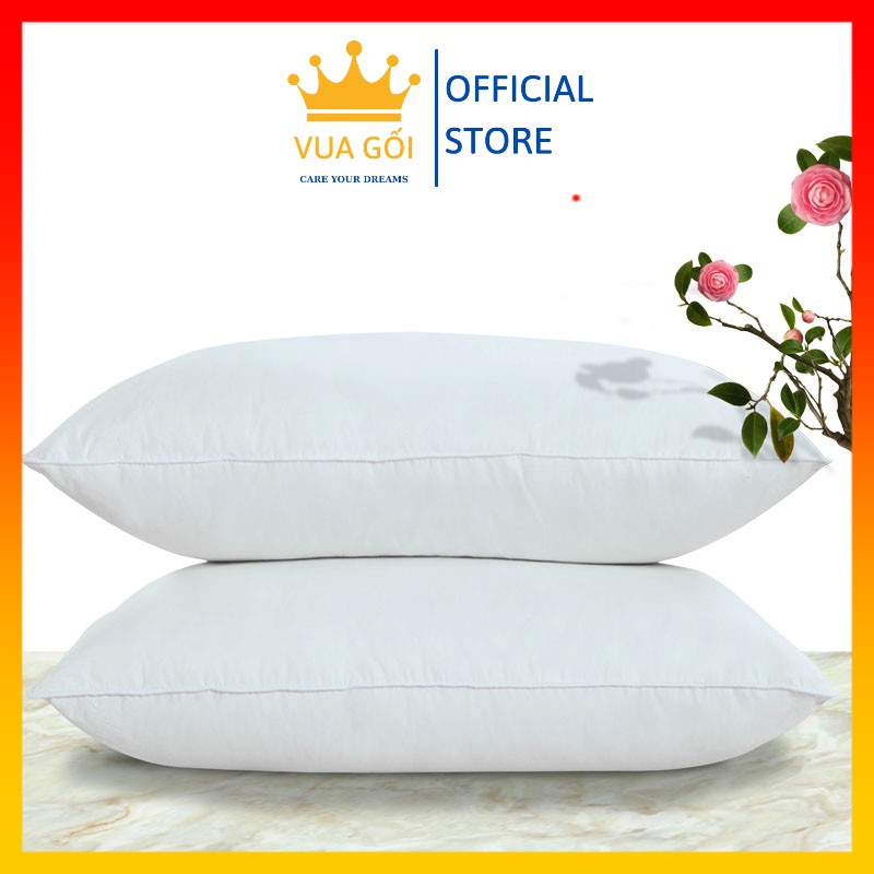 Ruột gối nằm bông gòn ép hơi cao cấp 50x70 cm vua gối standard pillow êm ái kháng khuẩn ngủ ngon