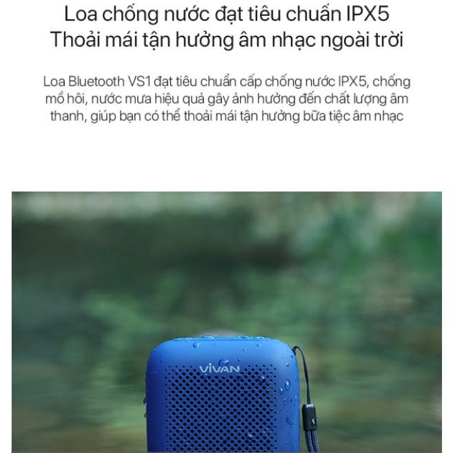 Loa TWS Bluetooth 5.0 VIVAN Chống Nước IPX5 Công suất 5W 1800mAh Playtime đến 10H
