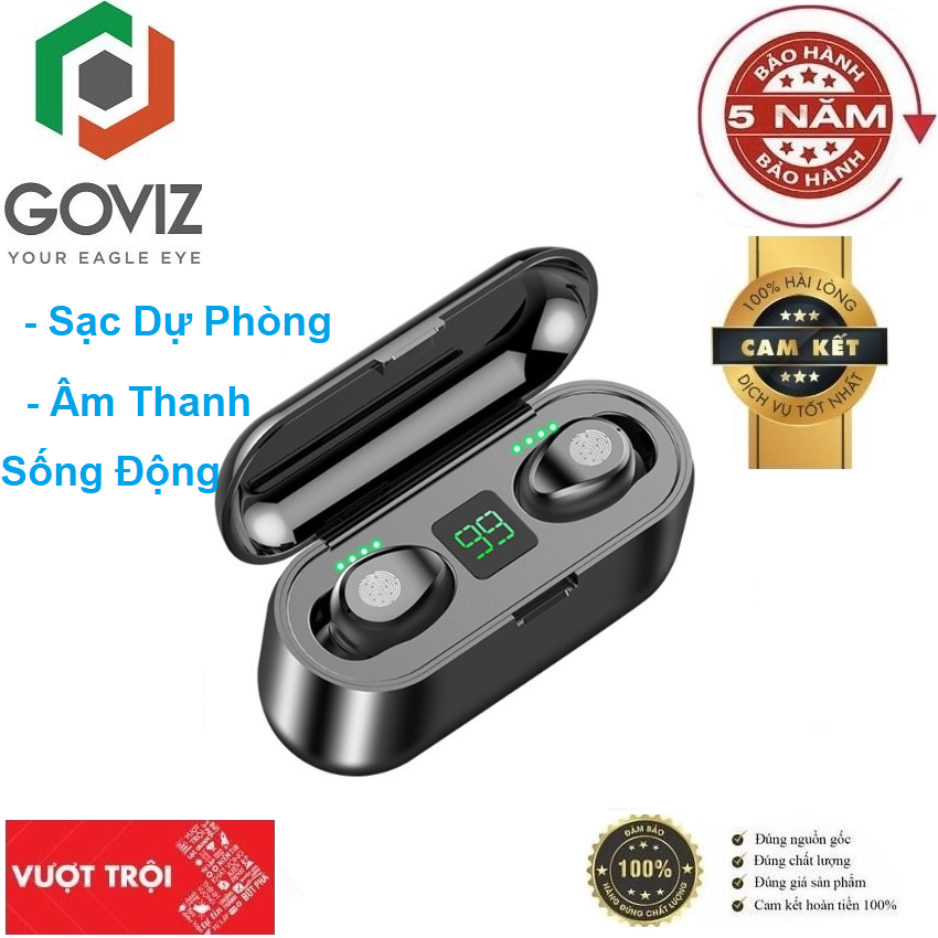 HÀNG CAO CẤP - Tai nghe Tích Hợp Sạc Dự Phòng 3500Mah Goviz Tai nghe không dây Bluetooth 5.0 Tai nghe game thủ chuyên nghiệp Âm thanh nổi sắc nét Tính năng khử tiếng ồn