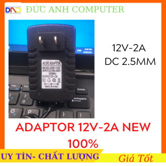 Nguồn adaptor 12v-2a jack dc 5.5mm x 2.5mm- full box- mới 100%, loại tốt