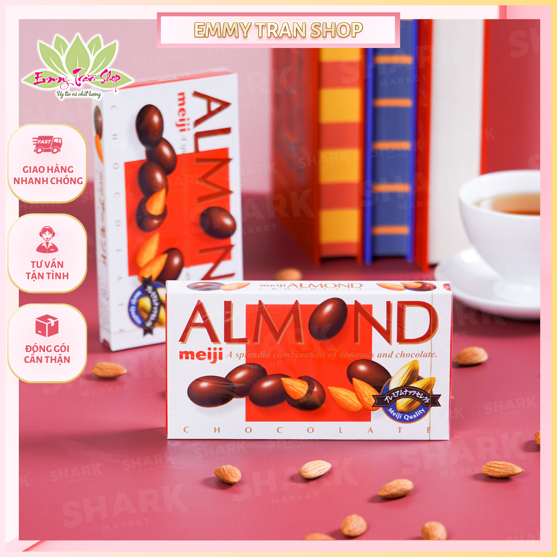 Socola Hạnh Nhân MEIJI Almond Chocolate Hộp 42gr/ Hộp 79gr, Nhập Khẩu Từ Nhật - Emmytran Shop