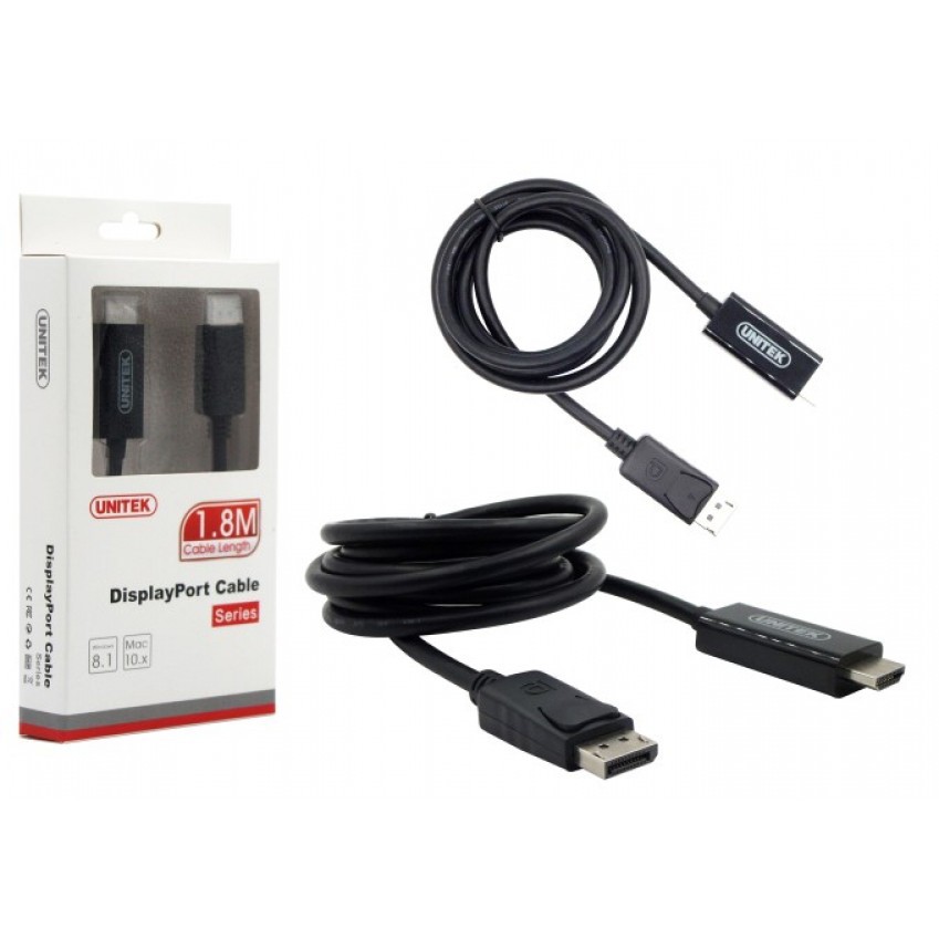Cáp chuyển Displayport to HDMI 1.8m Unitek