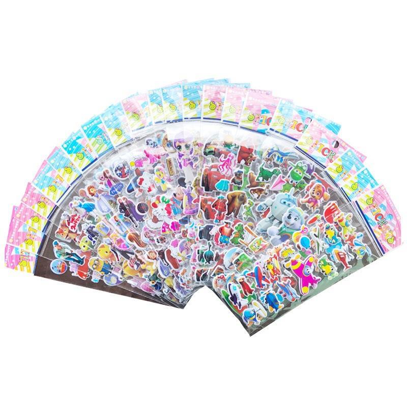 Đồ chơi tấm hình dán 3d sticker dễ thương - 1 tấm chọn mẫu