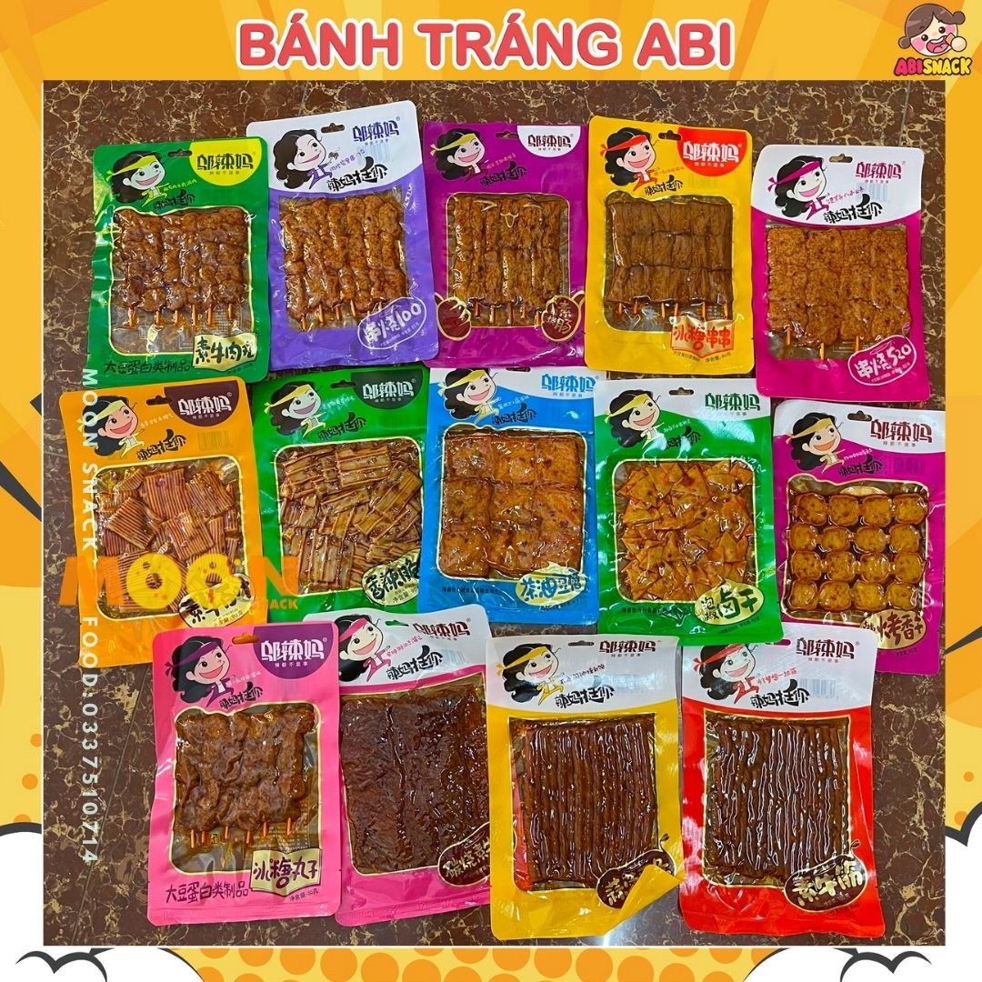 Thịt Chay Xiên Que/Bò viên chay thịt chay/thịt cừu chay/cá chay/gân bò chay Xiên que các loại Cô Gái Wu cay Mom gói 85g/