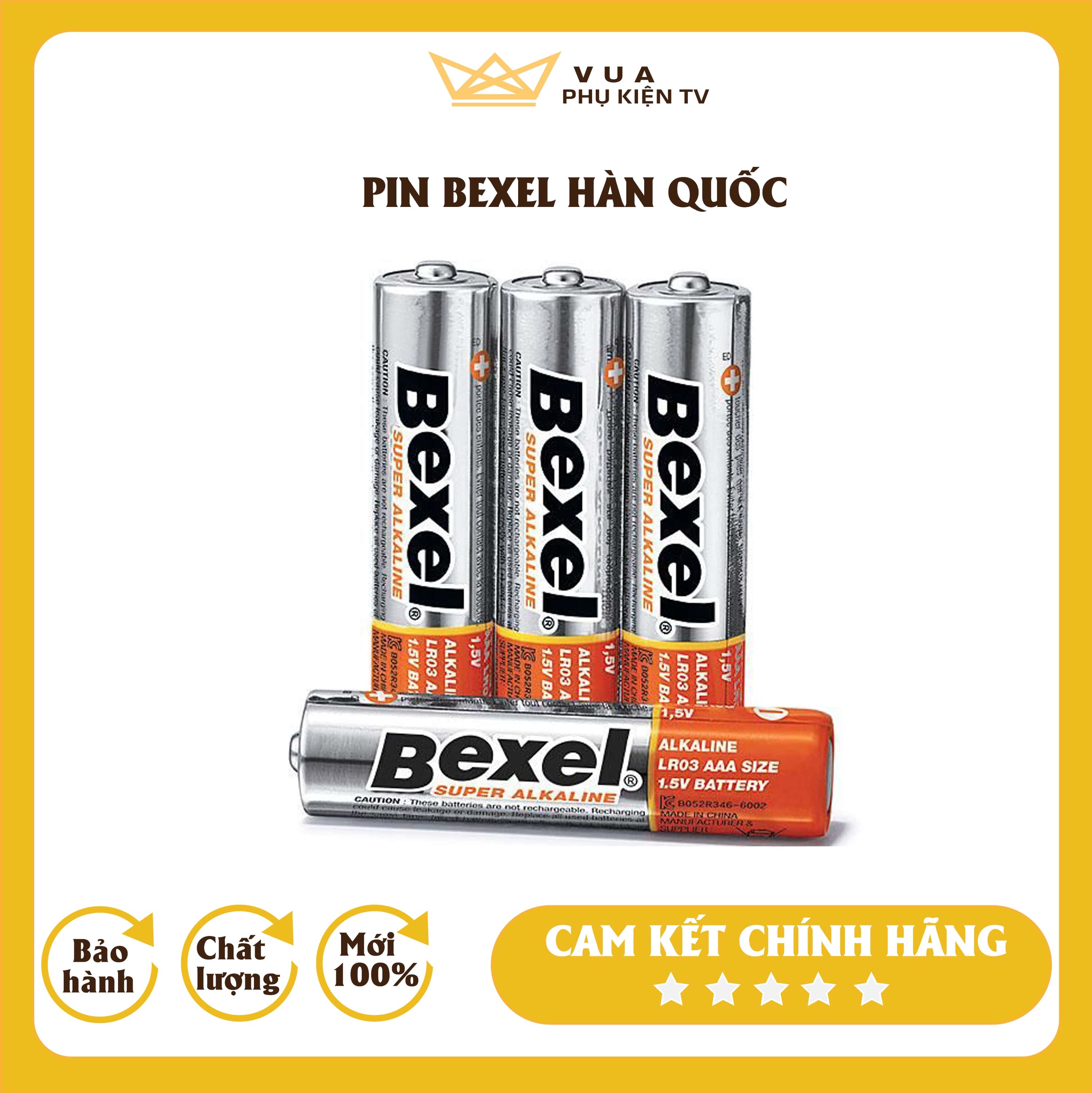[FREESHIP - SIÊU BỀN]Pin AA và AAA Bexel dùng cho điều khiển tivi, đồng hồ siêu lâu, sản xuất tại Hàn Quốc, pin tiểu, pin đồng hồ phân phối bởi Vua Phụ Kiện TV