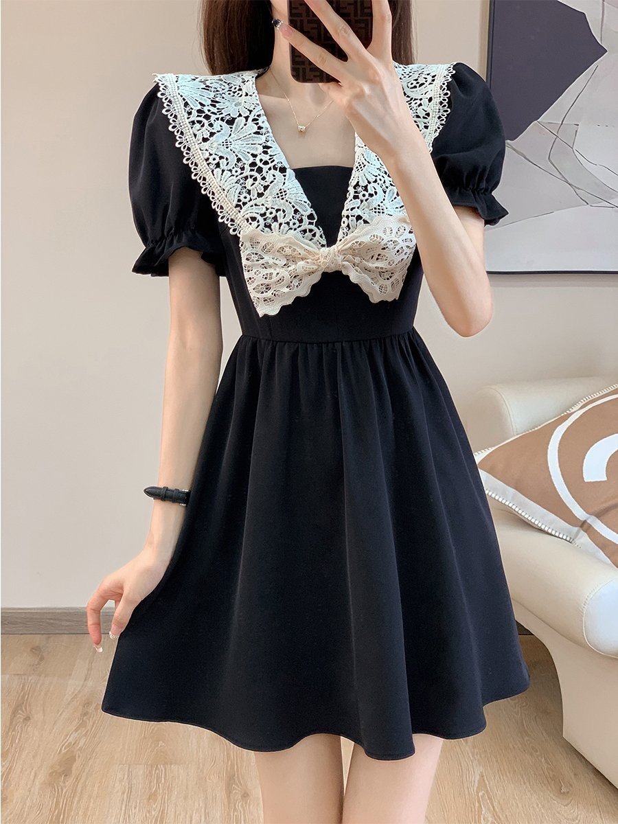 Đầm bigsize nữ tú mỡ đầm bigsize thiết kế tôn dáng đầm ren cổ v da0171 đi làm dạo phố đủ size 55-85kg