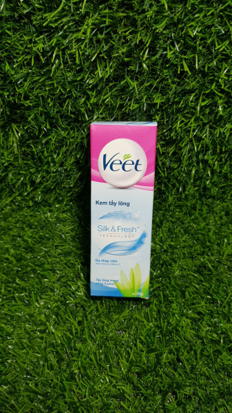 [HCM]Kem tẩy lông Veet Silk and fresh dành cho da nhạy cảm 50g