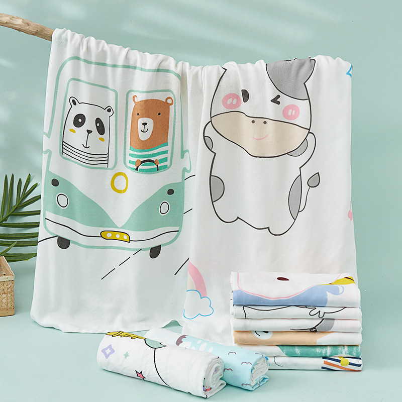 Chăn lụa hè cho bé ,mền lụa cotton-kiluta- siêu mềm,mát,kháng khuẩn,chống ngạt cho bé sơ sinh 110*110cm-bebeboo