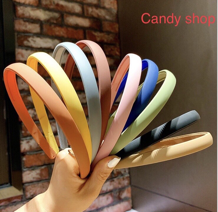 Bờm cài tóc mẫu trơn lì bản to 1.2cm