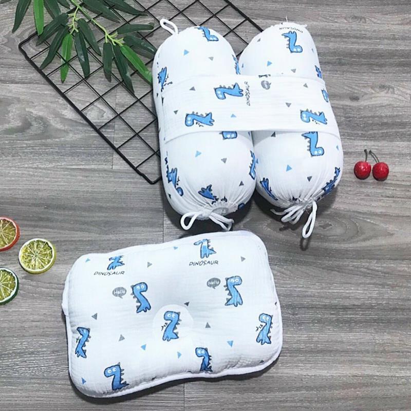 Bộ gối chặn bông sợi tre và bông ORGANIC cao cấp, Bộ chẹn chống giật mình cho bé sơ sinh.