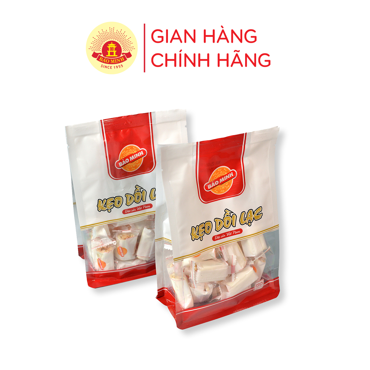 Kẹo dồi lạc Bảo Minh giòn tan thơm bùi 120g