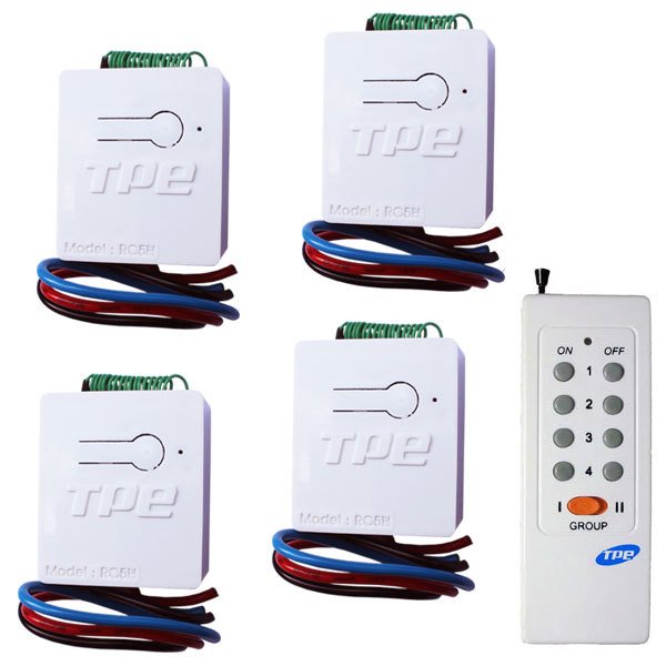[HCM]Bộ 04 Công Tắc Điều Khiển Từ Xa Có Hẹn Giờ Và 1 Remote RC5H-4C1R8