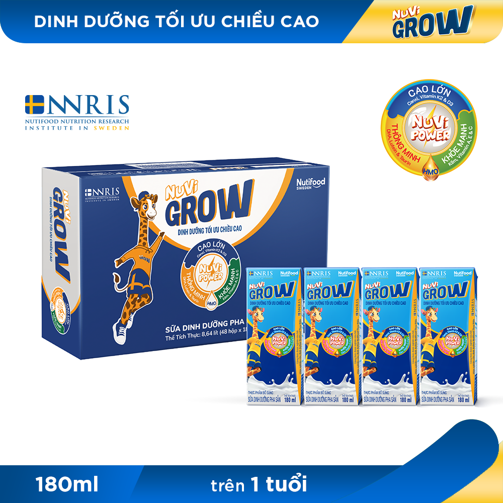 48 boxes 180ml 110ml nuvi grow above 1 year old milk powder-nutifood