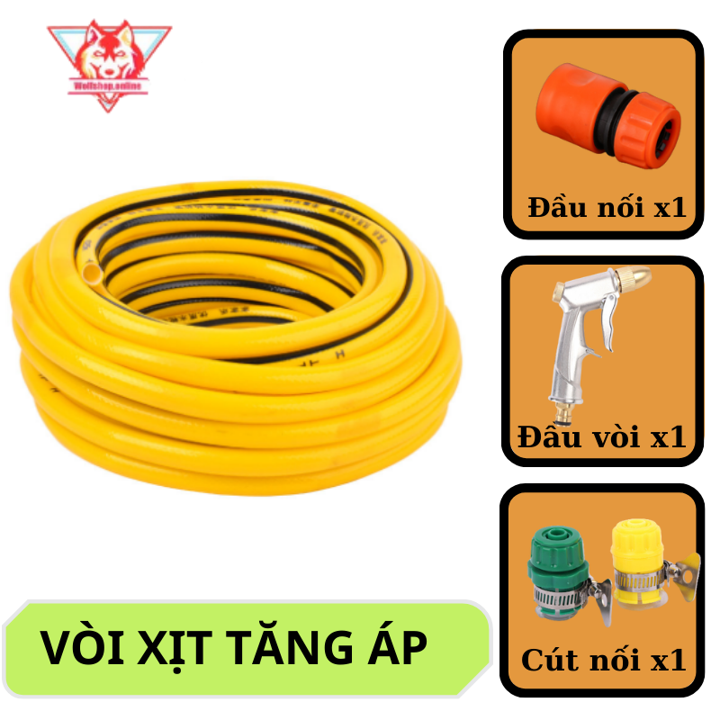 Vòi xịt nước áp lực cao, vòi tưới cây, vòi rửa xe và dọn dẹp nhà tiện lợi (Loại 10 mét)