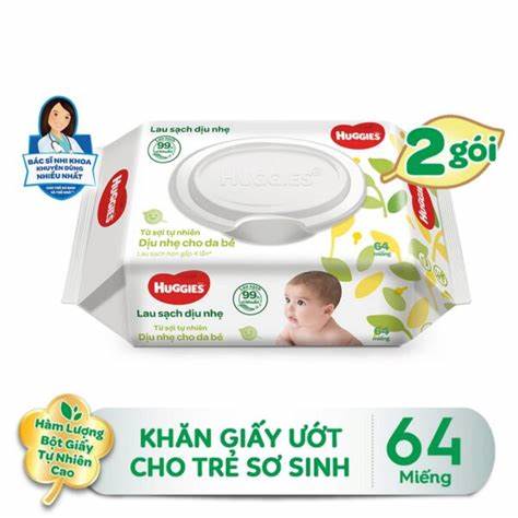 Khăn ướt Huggies Dịu Nhẹ Cho Trẻ Sơ Sinh không mùi