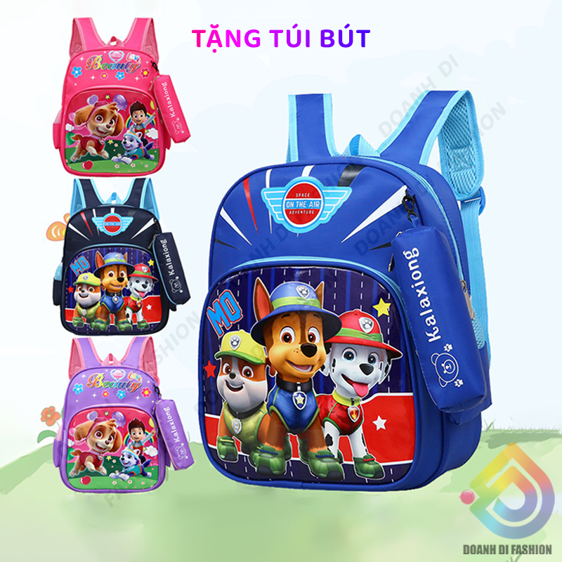 Ba lô đội chó cứu hộ cho bé mẫu giáo, cặp học sinh, balo trẻ em, pa lô nam nữ, balô zize lớn nhỏ