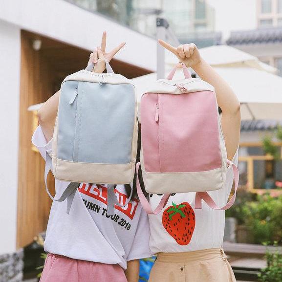 Cặp balo ulzzang màu sắc dễ thương balo đi học - balo học sinh sinh viên - balo style hàn quốc - dorami