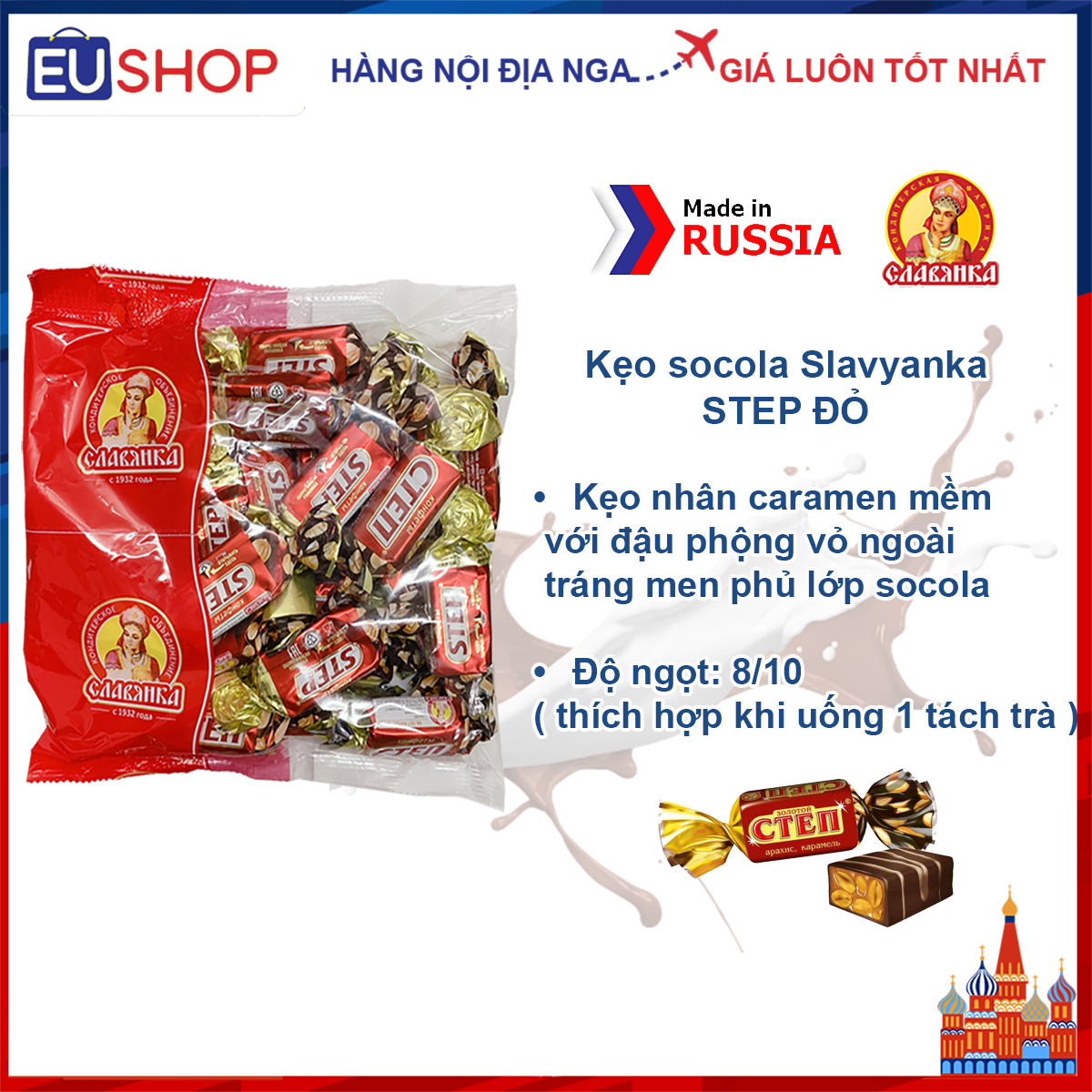 Kẹo socola step đỏ nga