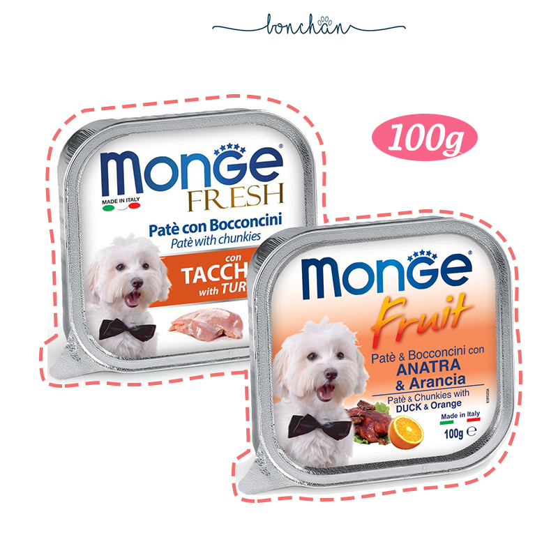 Pate cho chó - Pate Monge hộp 100g đủ vị