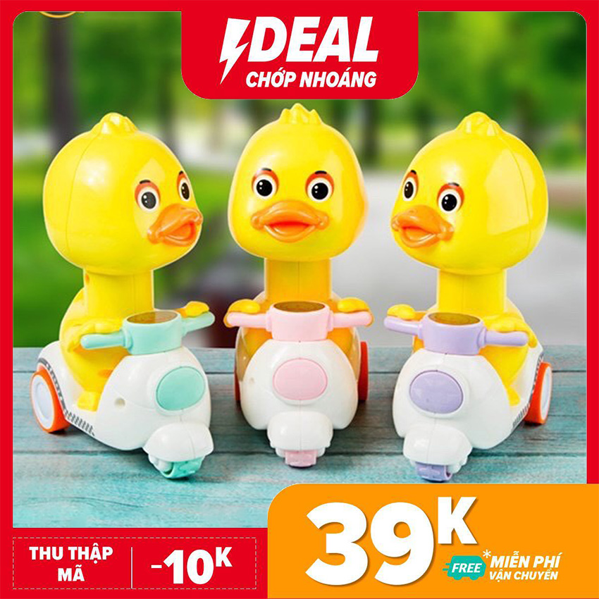 Đồ chơi chú vịt đi xe  siêu ngầu, đồ chơi vịt con lái xe vespa - đồ chơi cho bé - Niki Store