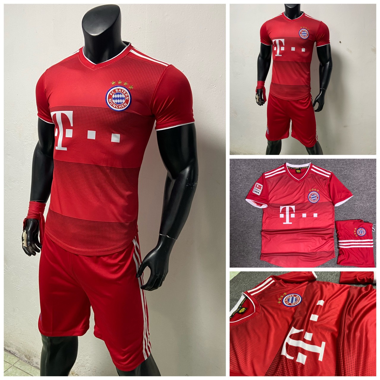 ÁO BÓNG ĐÁ CLB Bayern Munich ĐỎ MỚI NHẤT 2020-2021