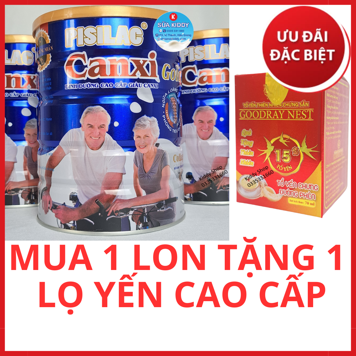 Sữa PISILAC CANXI GOLD 900G ngừa loãng xương, tiểu đường - date luôn mới