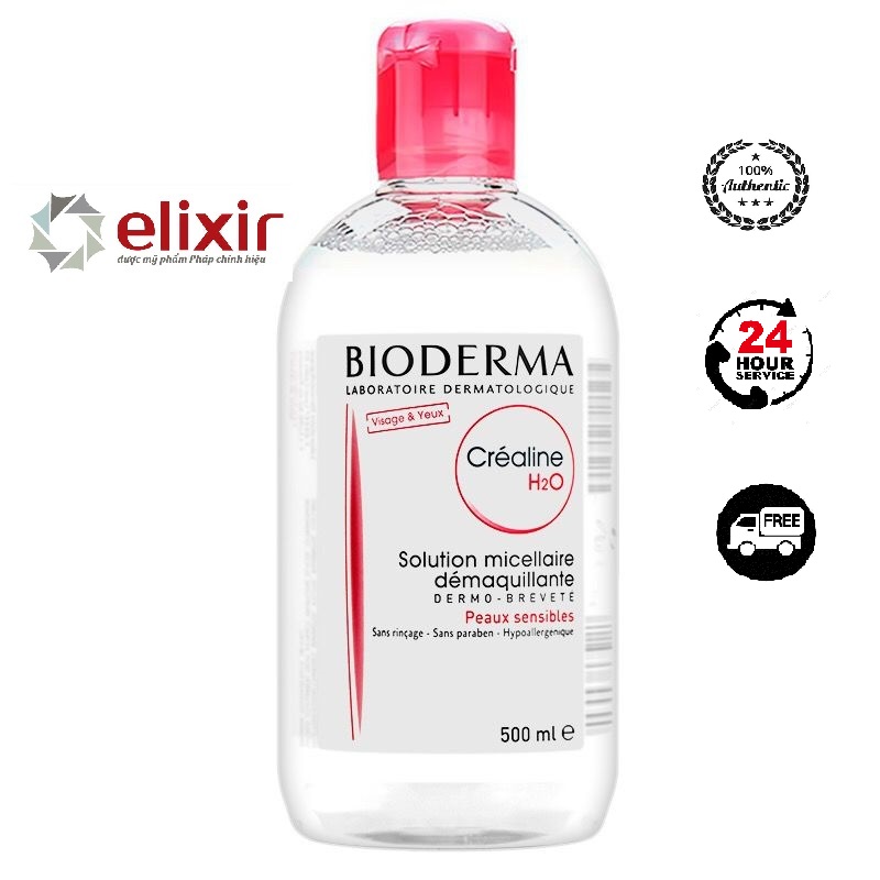 [Free ship] Nước Tẩy  trang BIODERMA Sensibio H20 500ml Pháp an toàn cho da, làm sạch sâu lỗ chân lông, sử dụng cho cả mặt, vùng mắt và môi, rất lành tính và dịu nhẹ.