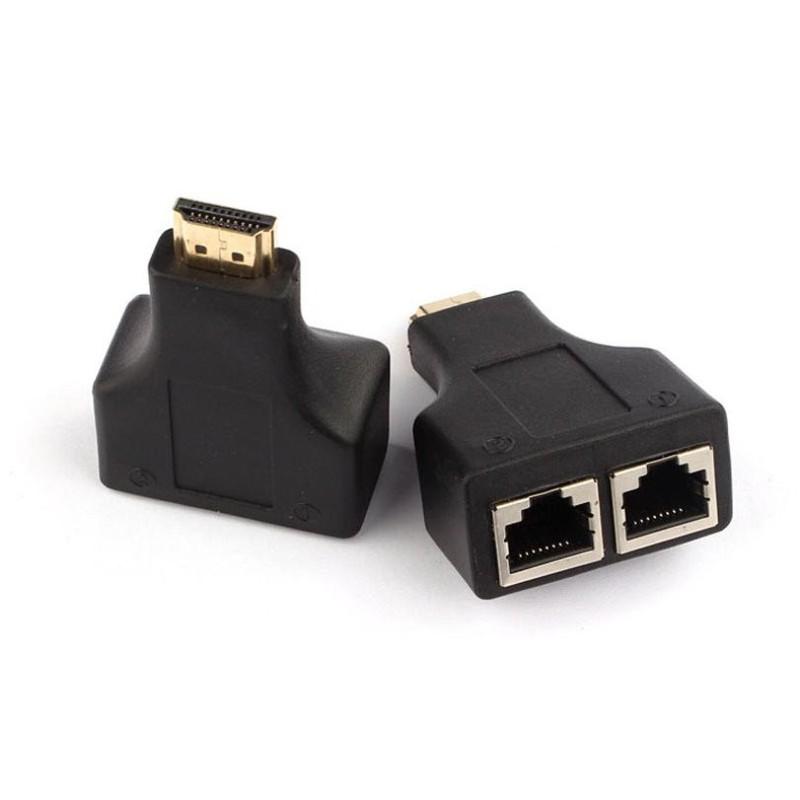 Hdmi extender 30m nối dài hdmi bằng dây mạng lan rj45 dài 30m