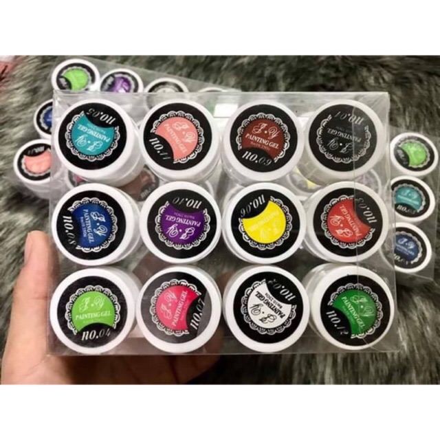 Set gel vẽ cọ nét siêu  12 màu, chất lượng đảm bảo an toàn đến sức khỏe người sử dụng, cam kết hàng đúng mô tả