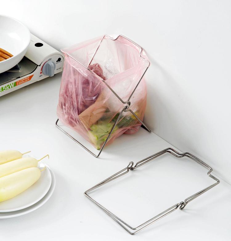 Kệ đựng rác mini inox gấp gọn - tiện ích ,nhiều công dụng, 27x17cm