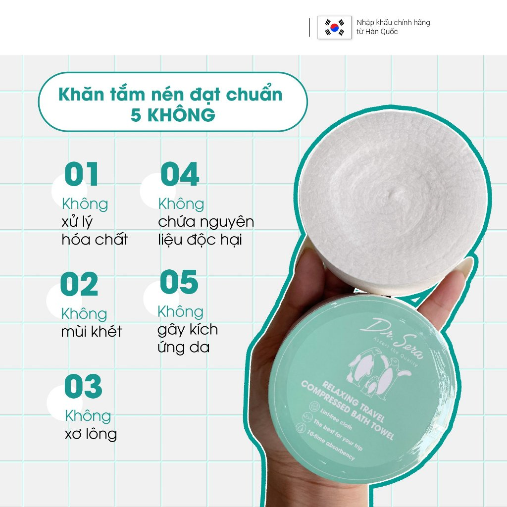 Khăn nén cao cấp đi du lịch dạng viên - khăn du lịch viên nén