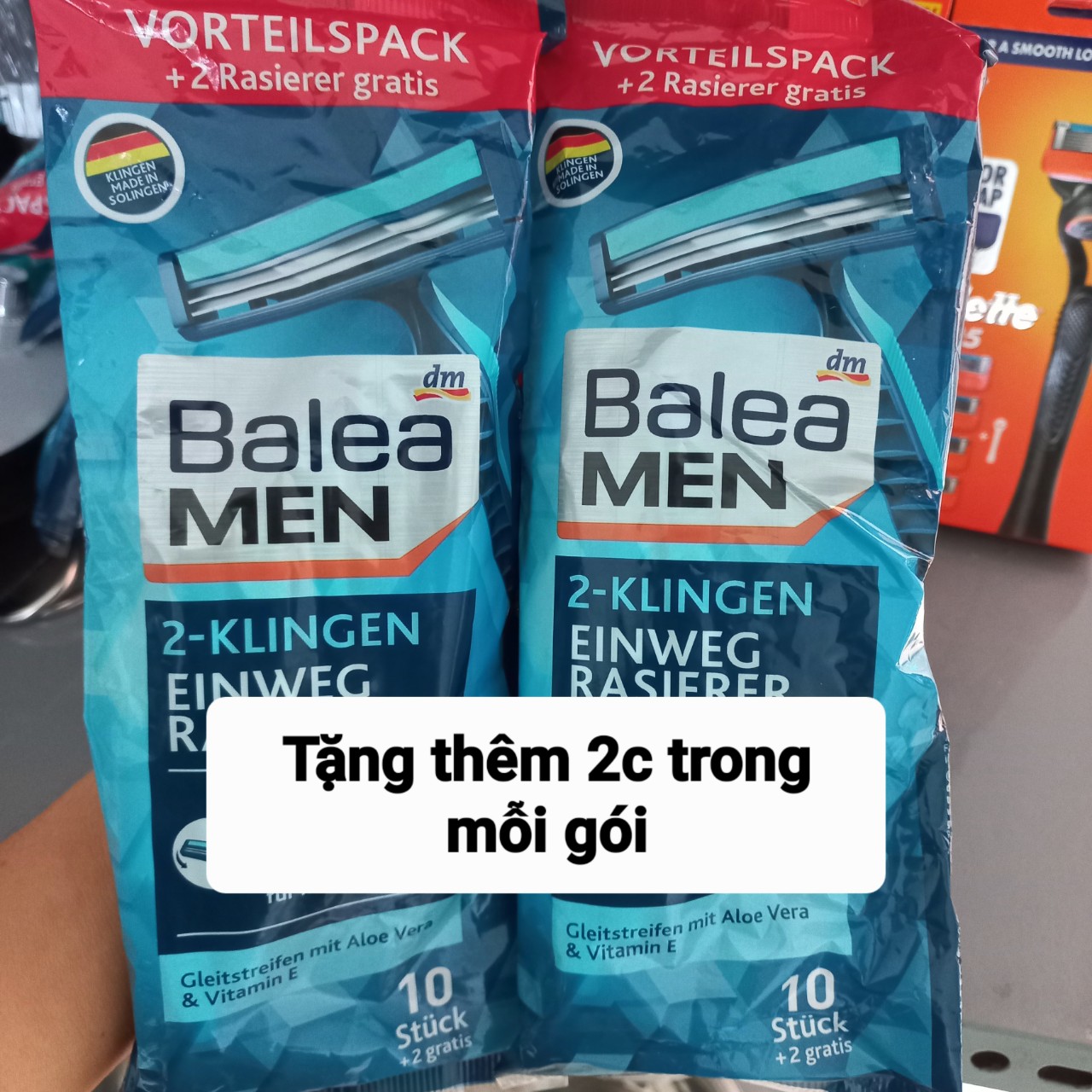 Dao Cạo Râu Balea Men Lưỡi Kép dùng 1 lần Einwegrasierer 2-Klingen Set 10 cái