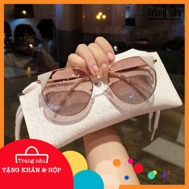 - gọng kính mát thời trang 5854 - kính mát hàn quốc trang nâu eyewear
