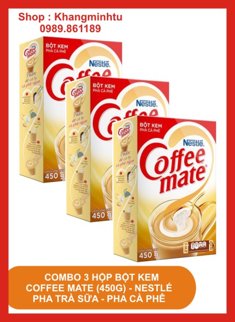 Combo 3 hộp Bột Kem Coffee Mate 450gram - Nestle