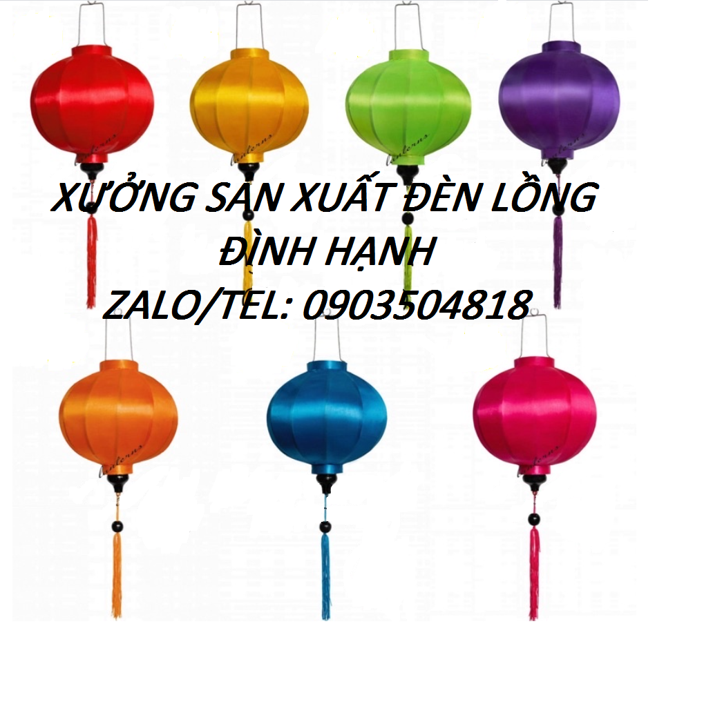 Lồng Đèn Hội An Hình Tròn Size 20Cm, 30Cm, 45Cm, Vãi Phi Bóng Siêu Đẹp. Trang trí ngoài trời, nhà cửa, quán cafe, nhà hàng, khách san, đền chùa.....