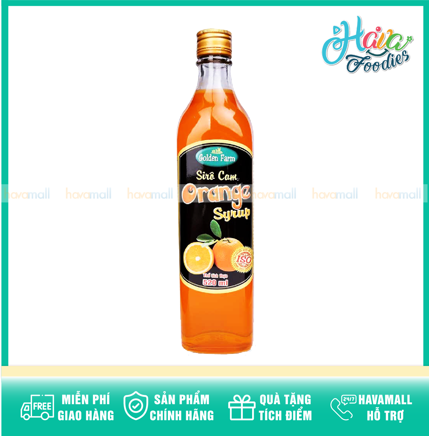 [HCM]Siro Cam – Golden Farm Orange Syrup 520ml