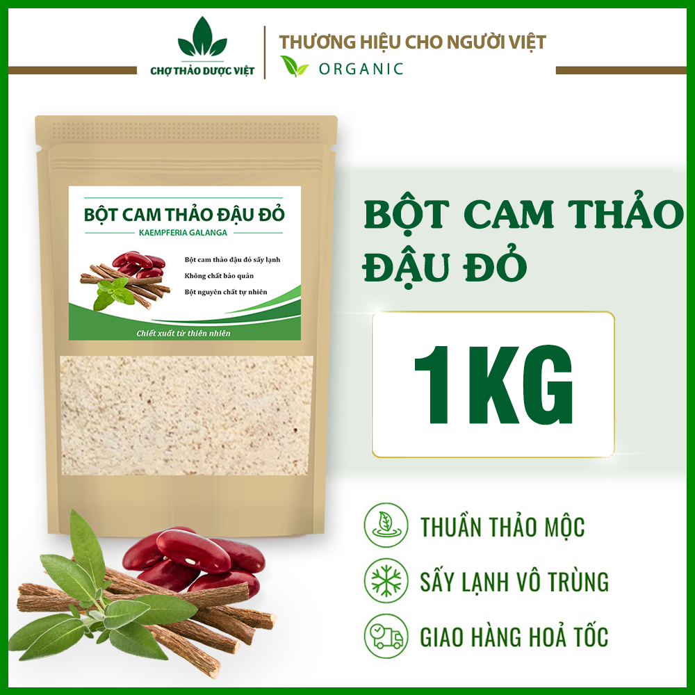 Bột cam thảo đậu đỏ 1kg dưỡng trắng, tẩy da chết nhẹ, mờ thâm, dưỡng da trắng hồng