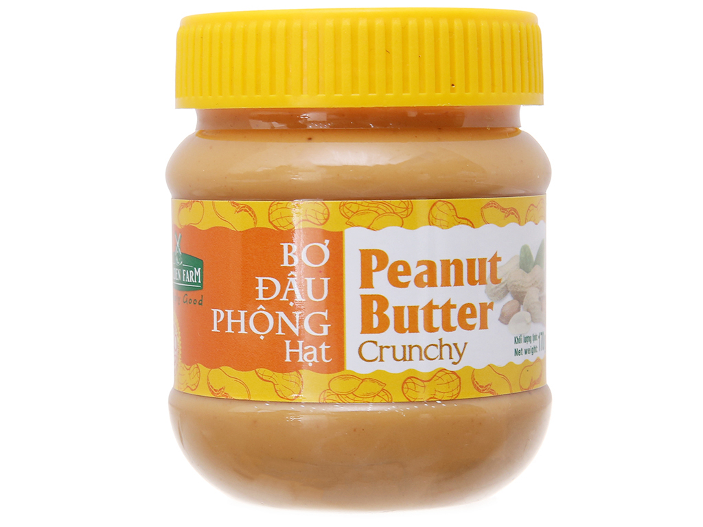 Bơ đậu phộng hạt golden farm hũ 510g