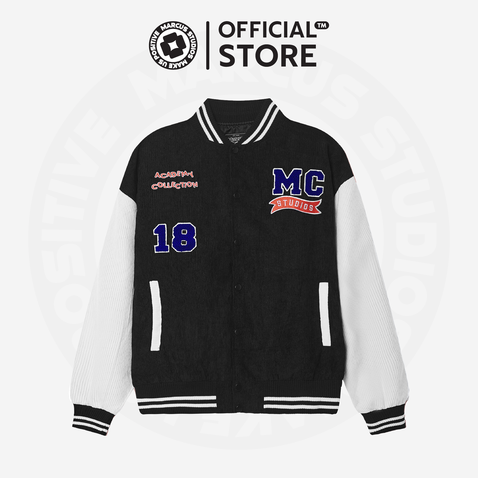 Academy bomber màu đen
