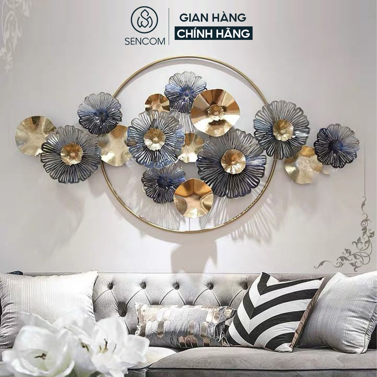 Tranh sắt treo tường nghệ thuật SENCOM đồ vật decor trang trí nhà cửa mã 2127