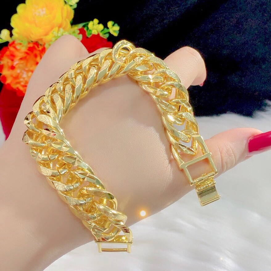 Lắc tay nam kiểu xích mạ vàng 24k cực đẹp