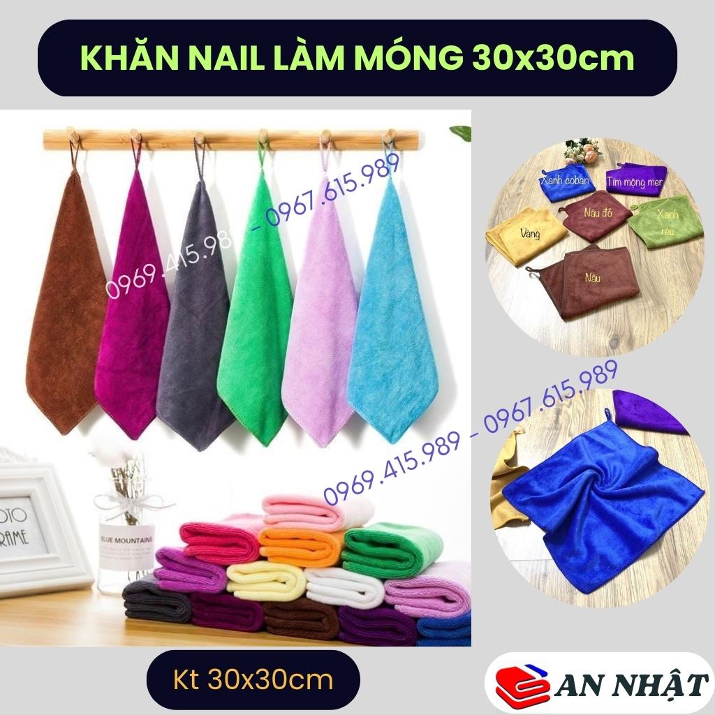 Khăn nail khăn làm móng siêu mềm mại hình vuông kích thước 30*30cm
