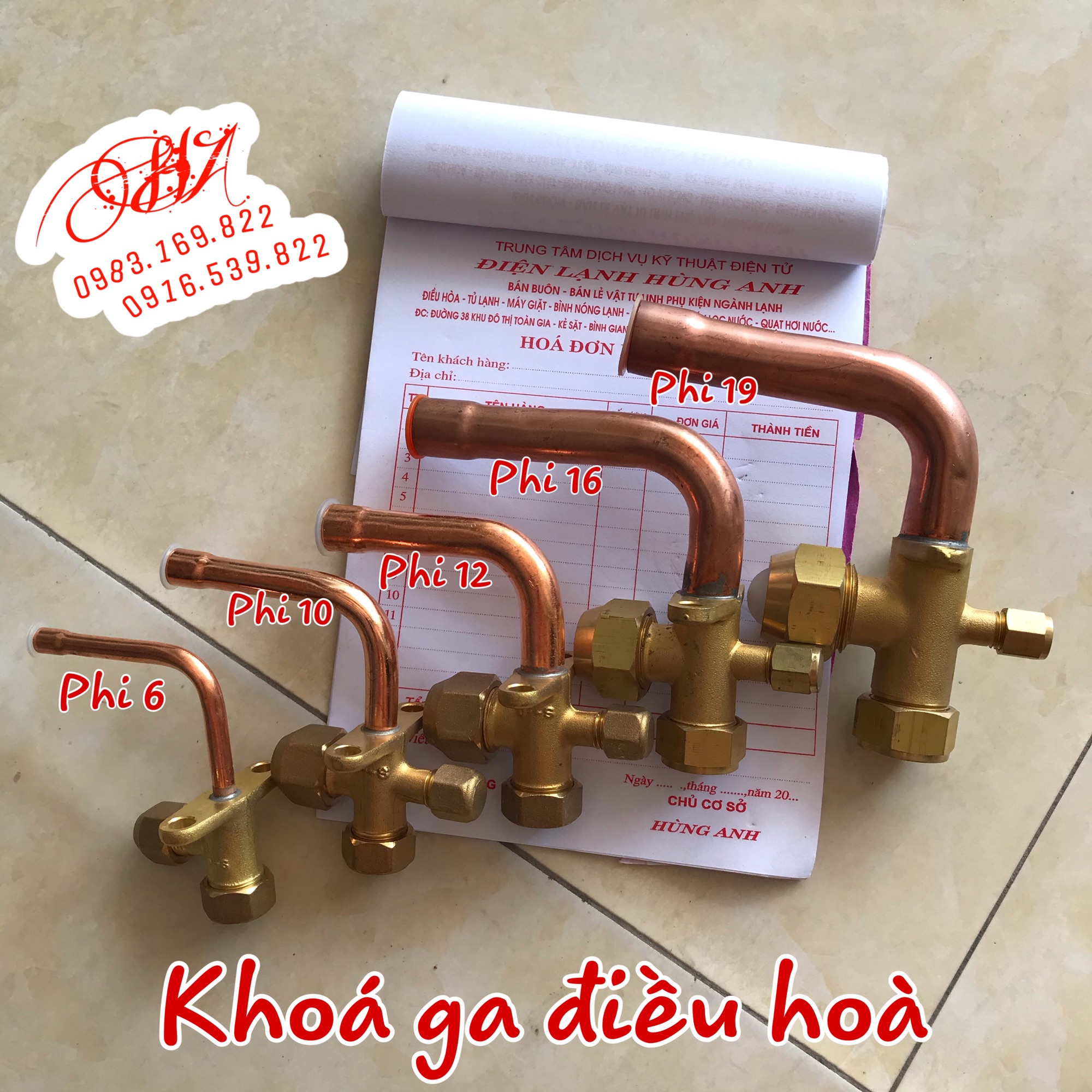 Khoá ga cục nóng điều hoà phi 6-10-12-16-19
