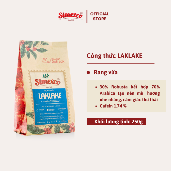 Cà phê rang mộc,pha phin pha máy 70% Arabica 30% Robusta nguyên chất, công thức LakLake
