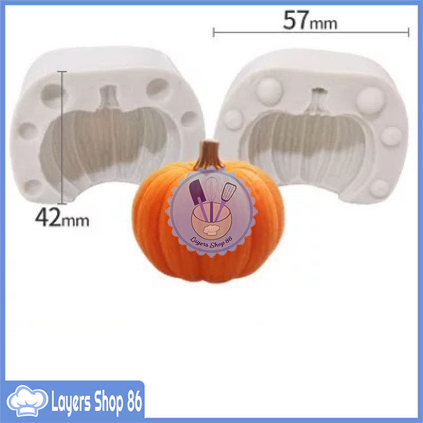 Khuôn silicon 3D - 4D hình quả bí ngô bí đỏ 3 size , Khuôn Làm Bánh Hình Quả Bí Ngô 3d Bằng Silicon, Khuôn Silicon Làm Bánh Tạo Hình Quả Bí Ngô, Khuôn Silicon Làm Sô Cô La Hình Bí Ngô Halloween