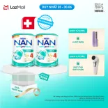[Chỉ 25-30.06 QT Đơn 599K/999K][Tặng Xửng hấp] Bộ 2 Lon Sữa bột Nestlé NAN OPTIPRO PLUS 4 với 5HMO xuất xứ Thụy Sĩ  - Hộp 800g cho bé từ 2-6 tuổi - Sữa công thức dinh dưỡng cho trẻ giúp hỗ trợ tiêu hóa, đề kháng, trí não và phát triển toàn diện